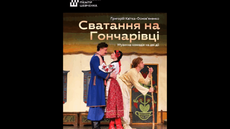 Театральна вистава «Сватання на Гончарівці» у Черкасах
