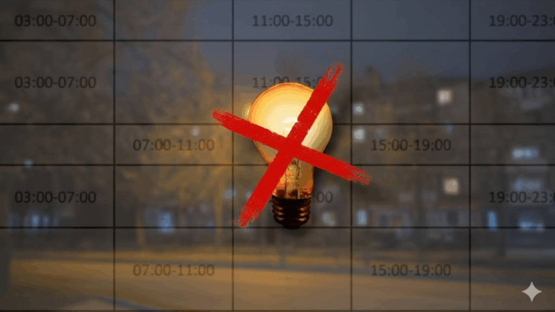 Графік відключення світла у Черкаській області